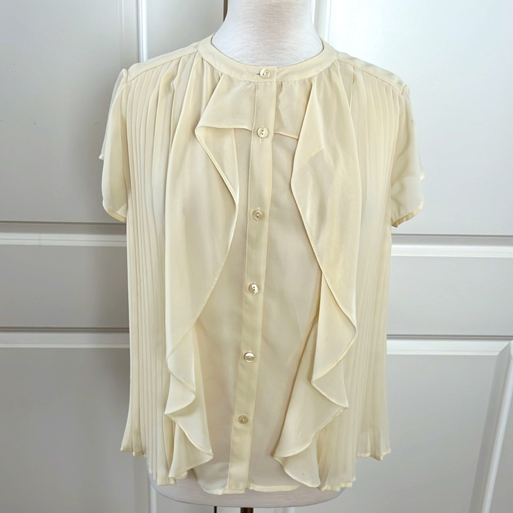 See by Chloe Cream colored Ruffle Blouse Size 6